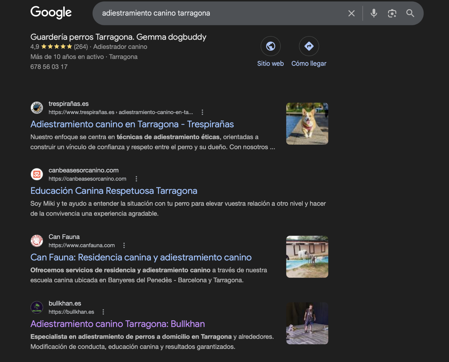 Bullkhan — Page 1 on Google for "adiestramiento canino tarragona"
